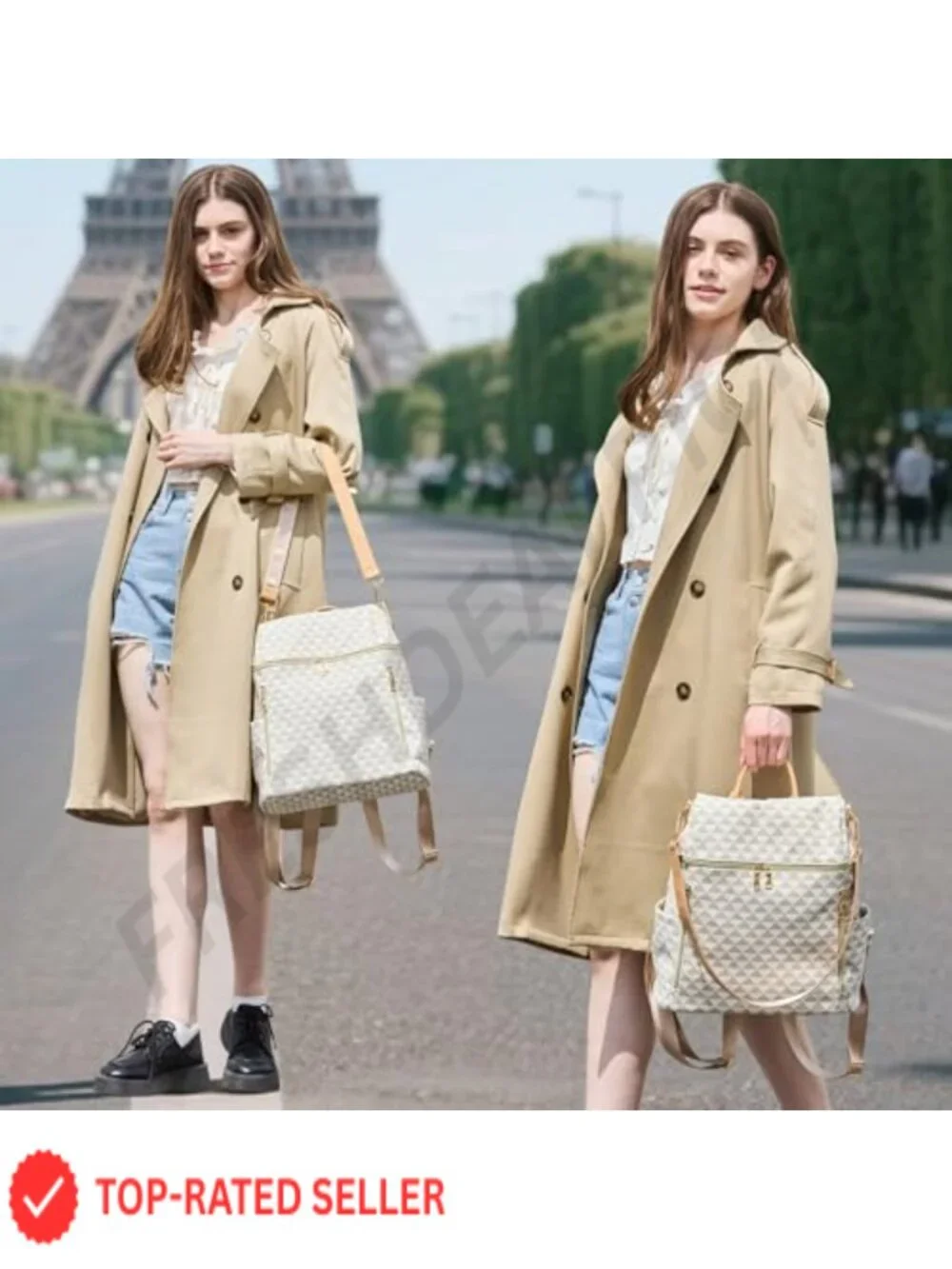 PU Leather Backpack Purse for Women Casual Travel Daypack
